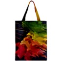 Green Yellow Red Maple Leaf Zipper Classic Tote Bag View1