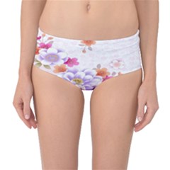 Sweet Flowers Mid-waist Bikini Bottoms