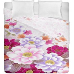 Sweet Flowers Duvet Cover Double Side (king Size)