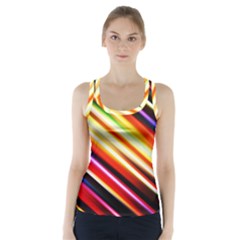 Funky Color Lines Racer Back Sports Top