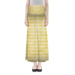 Spring Yellow Gingham Full Length Maxi Skirt