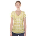 Spring Yellow Gingham Short Sleeve Front Detail Top View1