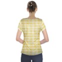 Spring Yellow Gingham Short Sleeve Front Detail Top View2
