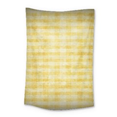 Spring Yellow Gingham Small Tapestry