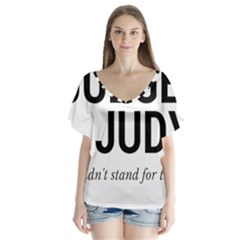 Judge Judy Wouldn t Stand For This! Flutter Sleeve Top