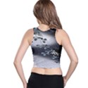 Abstract Black And Gray Tree Racer Back Crop Top View2