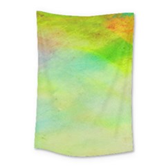 Abstract Yellow Green Oil Small Tapestry