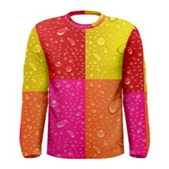 Color Abstract Drops Men s Long Sleeve Tee