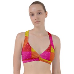 Color Abstract Drops Sweetheart Sports Bra by BangZart