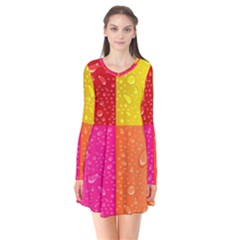 Color Abstract Drops Flare Dress by BangZart