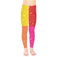 Color Abstract Drops Kids  Legging by BangZart