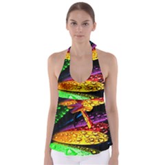 Abstract Flower Babydoll Tankini Top