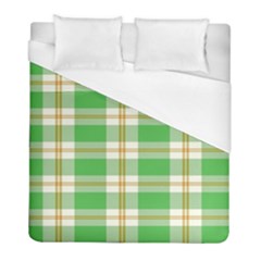 Abstract Green Plaid Duvet Cover (full/ Double Size)