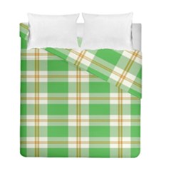Abstract Green Plaid Duvet Cover Double Side (full/ Double Size)