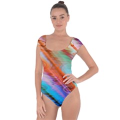 Cool Design Short Sleeve Leotard 