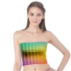 Blurred Color Pixels Tube Top