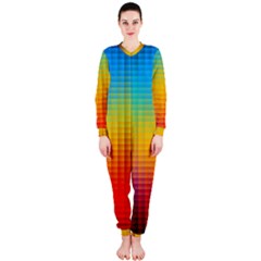 Blurred Color Pixels Onepiece Jumpsuit (ladies) 