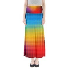 Blurred Color Pixels Full Length Maxi Skirt by BangZart