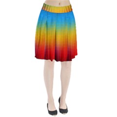 Blurred Color Pixels Pleated Skirt