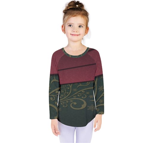 Beautiful Floral Textured Kids  Long Sleeve Tee by BangZart