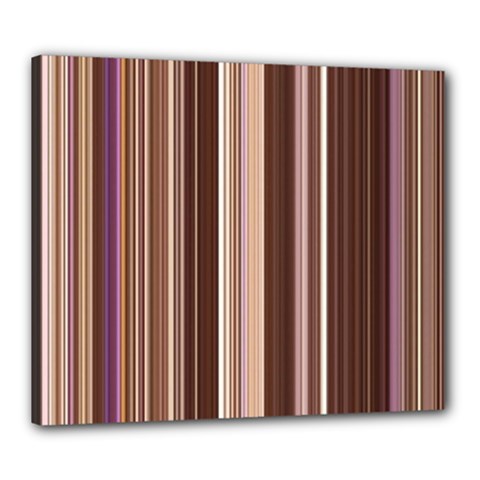 Brown Vertical Stripes Canvas 24  X 20  by BangZart