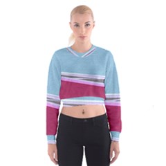 Cracked Tile Cropped Sweatshirt