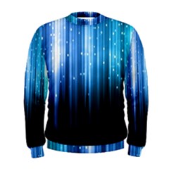 Blue Abstract Vectical Lines Men s Sweatshirt by BangZart