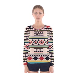 Tribal Pattern Women s Long Sleeve Tee