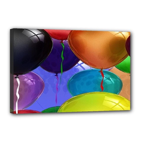 Colorful Balloons Render Canvas 18  X 12  by BangZart