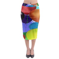 Colorful Balloons Render Midi Pencil Skirt by BangZart