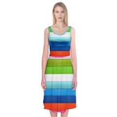 Colorful Plasticine Midi Sleeveless Dress