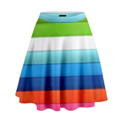 Colorful Plasticine High Waist Skirt