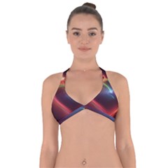 Neon Heart Halter Neck Bikini Top by BangZart