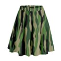 Green Military Vector Pattern Texture High Waist Skirt View1