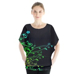 Abstract Colorful Plants Blouse