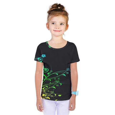 Abstract Colorful Plants Kids  One Piece Tee by BangZart
