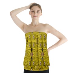 Stars And Flowers In The Forest Of Paradise Love Popart Strapless Top by pepitasart