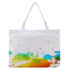 Colorful Abstract Medium Zipper Tote Bag