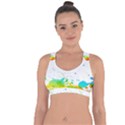 Colorful Abstract Cross String Back Sports Bra View1