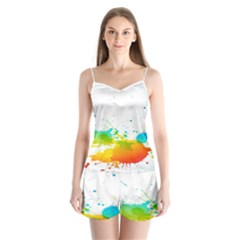 Colorful Abstract Satin Pajamas Set by BangZart