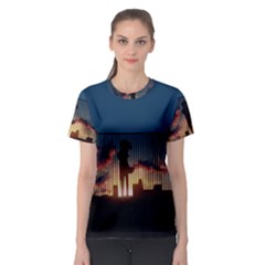 Art Sunset Anime Afternoon Women s Sport Mesh Tee