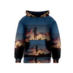 Art Sunset Anime Afternoon Kids  Pullover Hoodie