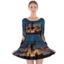 Art Sunset Anime Afternoon Long Sleeve Skater Dress View1