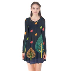 Vector Color Tree Flare Dress