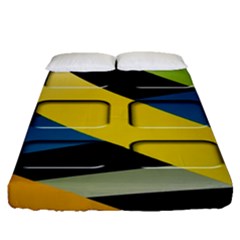 Colorful Docking Frame Fitted Sheet (queen Size) by BangZart