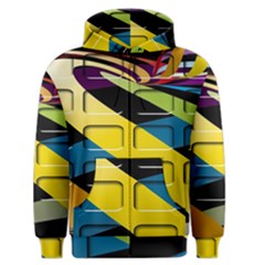 Colorful Docking Frame Men s Zipper Hoodie by BangZart