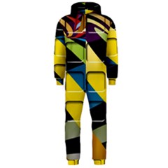 Colorful Docking Frame Hooded Jumpsuit (men) 