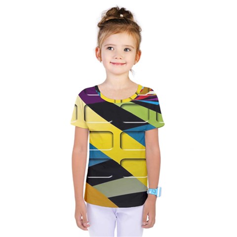 Colorful Docking Frame Kids  One Piece Tee by BangZart