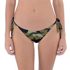 Military Vector Pattern Texture Reversible Bikini Bottom