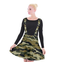 Military Vector Pattern Texture Suspender Skater Skirt